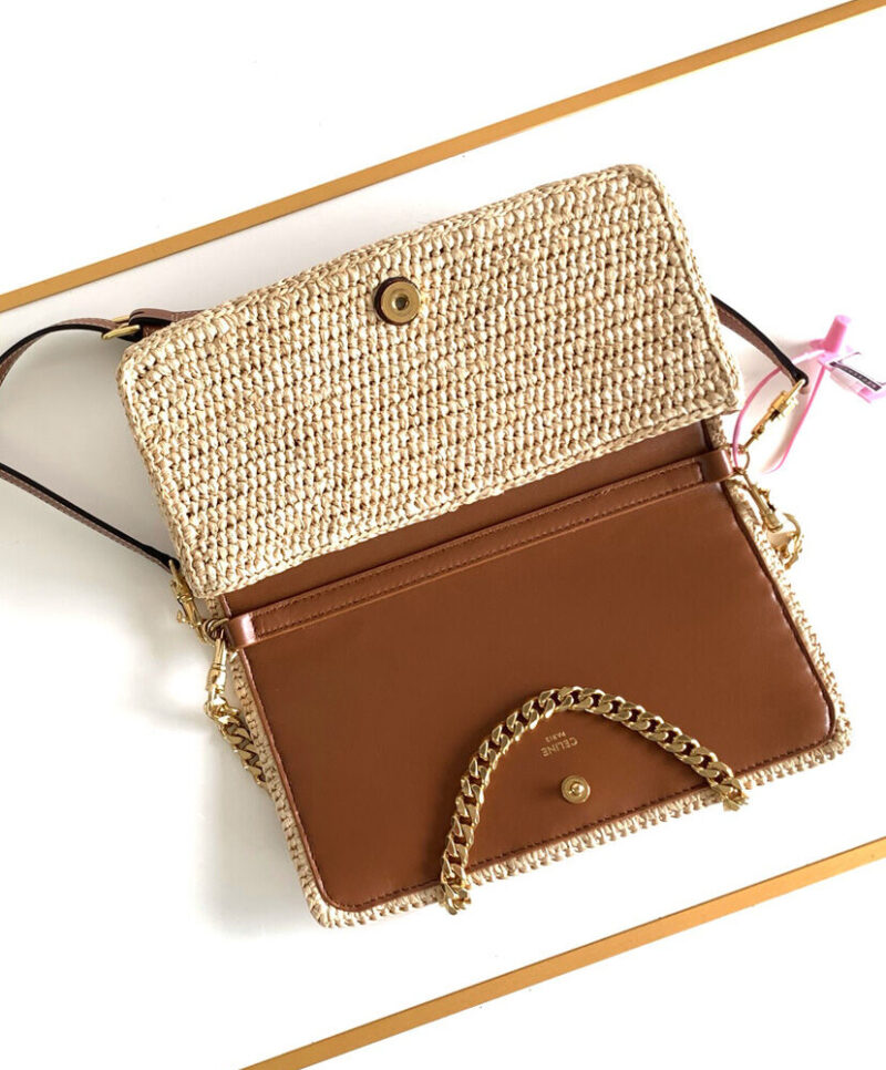 Celine Multipochette In Raffia 10M432 Coffee